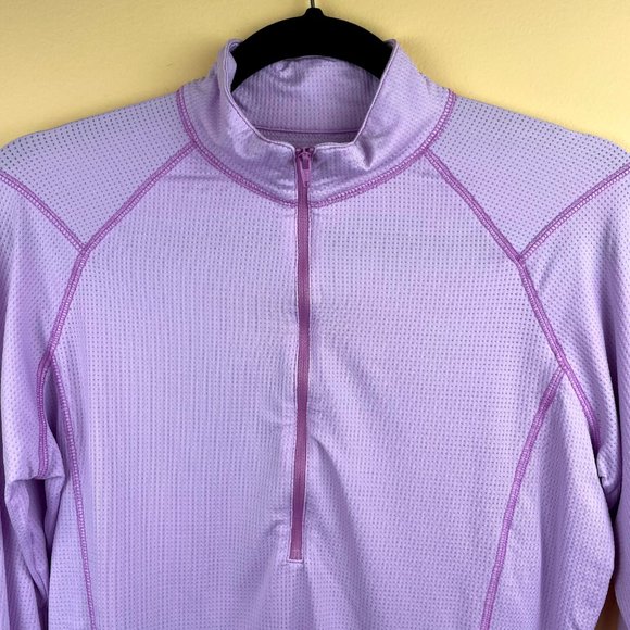 LIJA Lilac Athleisure Half-Zip Workout Top M - Picture 3 of 11